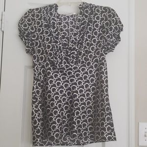 Black and White Blouse